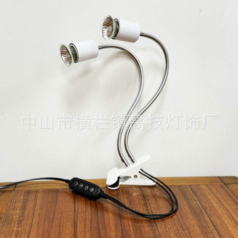 Turtle lizard, reptile sunbathing lamp, climbing pet UVB lamp, automatic timer switch, little sun, pet UVA calcium supplement heating